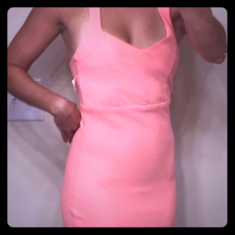 Sexy coral dress!
